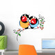 Two Cartoon Finches Birds Wall Decal