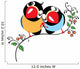Two Cartoon Finches Birds Wall Decal