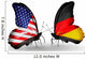 Two butterflies with flags USA and Germany 