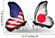 Two Butterflies with Flags  Usa and Japan 