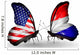 Two Butterflies with Flags Usa and Netherlands Wall Decal