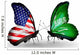 Two Butterflies with Flags  Usa and Saudi Arabia Wall Decal