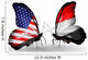 Two Butterflies with Flags  Usa and Yemen Wall Decal