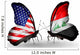 Two Butterflies with Flags Usa and Iraq Wall Decal