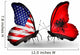 Two Butterflies with Flags Usa and Albania Wall Mural
