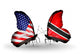 Two Butterflies with Flags Usa and Trinidad and Tobago Wall Decal