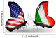 Two Butterflies with Flags Usa and Ireland 