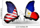 Two Butterflies with Flags Usa and Philippines Wall Decal