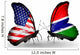 Two Butterflies with Flags Usa and Gambia Wall Decal