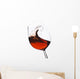 Isolated moving (motion blur) red wine glass Wall Decal