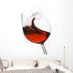 Isolated moving (motion blur) red wine glass Wall Decal