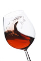 Isolated moving (motion blur) red wine glass Wall Decal