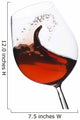 Isolated moving (motion blur) red wine glass Wall Decal