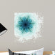 Blue fractal flower pattern Wall Mural