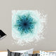Blue fractal flower pattern Wall Mural