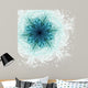 Blue fractal flower pattern Wall Mural