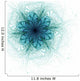 Blue fractal flower pattern Wall Mural
