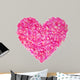 Petals of Roses in Heart Shape isolated on white background Wall Decal