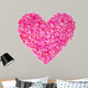 Petals of Roses in Heart Shape isolated on white background Wall Decal