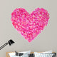 Petals of Roses in Heart Shape isolated on white background Wall Decal