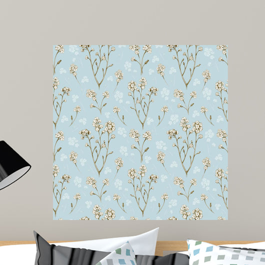 Forget Me Not Flower Wall Decal Design 1