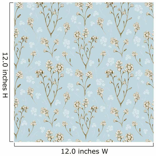 Forget Me Not Flower Wall Decal Design 1