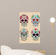 vector illustration set of skulls in mexican tradition Wall Decal