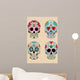 vector illustration set of skulls in mexican tradition Wall Decal