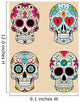 vector illustration set of skulls in mexican tradition Wall Decal
