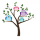 Owls sitting in a tree Wall Decal