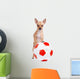 Little soccer dog Wall Decal