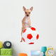 Little soccer dog Wall Decal