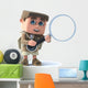 3d Hiker with magnifying glass Wall Decal