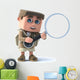 3d Hiker with magnifying glass Wall Decal