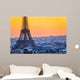 Eiffel Tower at Sunrise Paris Wall Mural