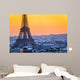 Eiffel Tower at Sunrise Paris Wall Mural