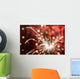 Red Background Party Sparkler Wall Mural