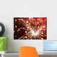Red Background Party Sparkler Wall Mural