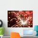 Red Background Party Sparkler Wall Mural