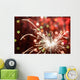 Red Background Party Sparkler Wall Mural