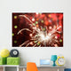 Red Background Party Sparkler Wall Mural
