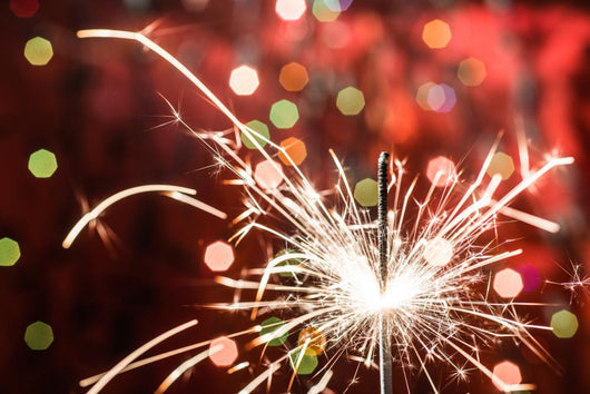 Red Background Party Sparkler Wall Mural