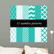 Twelve Seamless Geometric Patterns Wall Decal