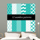Twelve Seamless Geometric Patterns Wall Decal