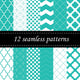Twelve Seamless Geometric Patterns Wall Decal