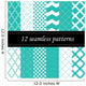Twelve Seamless Geometric Patterns Wall Decal