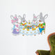 Easter bunnies at the festive table Wall Decal