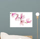 Pink spring magnolia flowers branch 