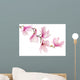 Pink spring magnolia flowers branch 