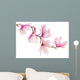 Pink spring magnolia flowers branch 